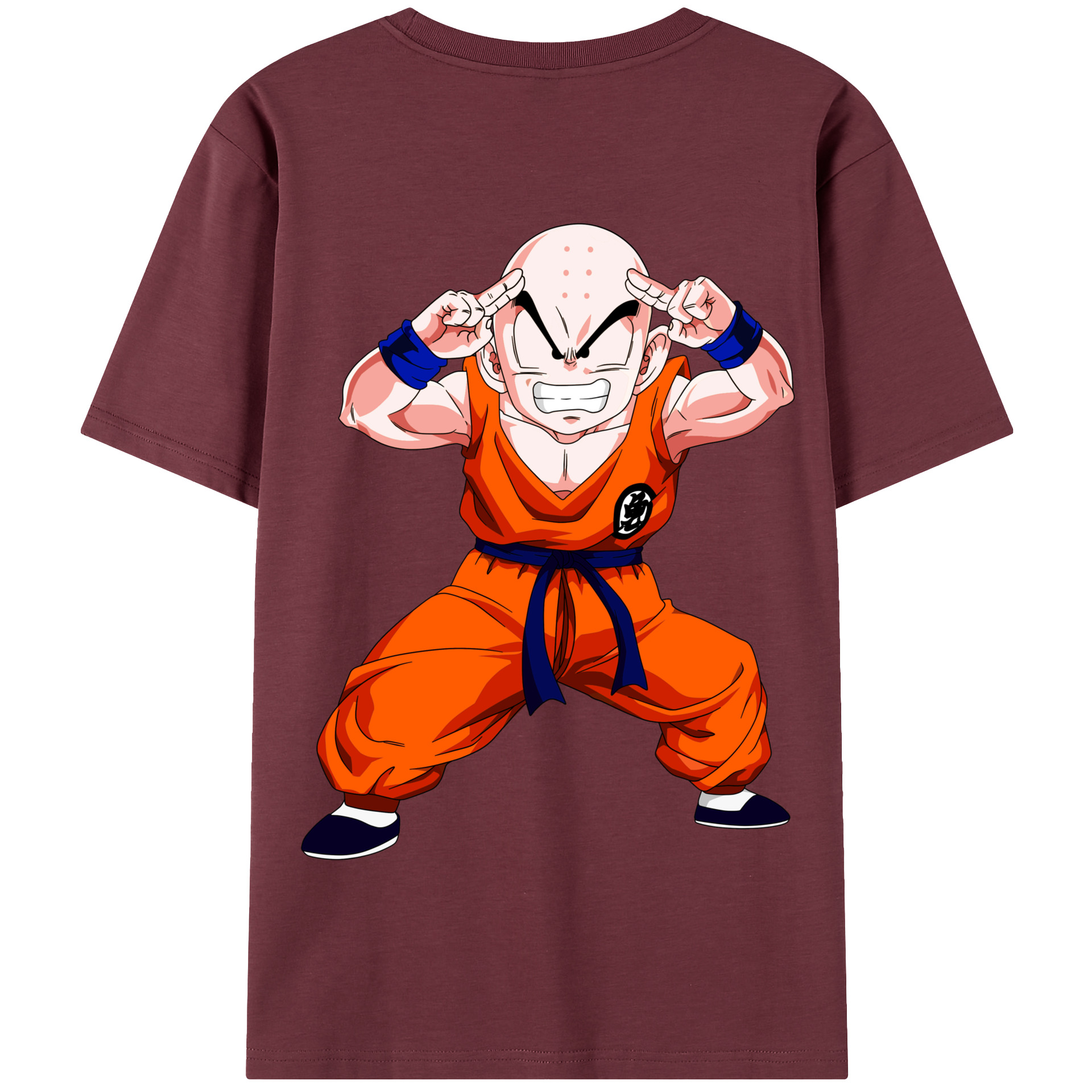 （画像用） ドラゴンボール クリリン DRAGON BALL krillin 綿100％半袖Tシャツ（背面プリント）